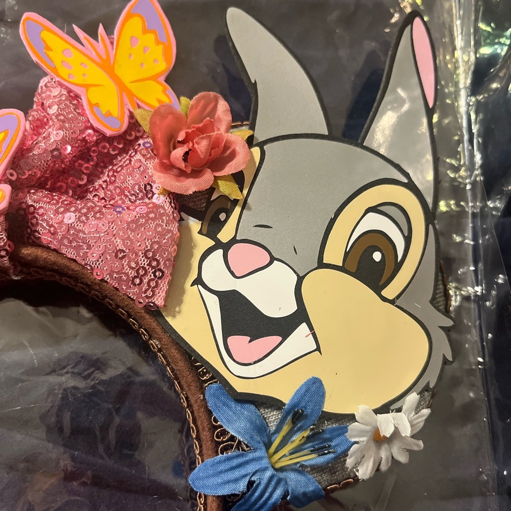 Custom Bambi and Thumper Floral Headband - Picture 4 of 6